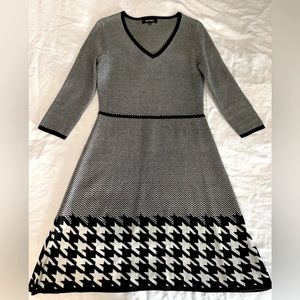 Nine West Houndstooth Sweater Dress Sz S